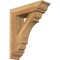 Ekena Millwork Olympic Traditional Rough Sawn Bracket w/ Offset Brace, Western Red Cedar, 6"W x 20"D x 24"H BKT0604X20X24OLY01RWR - alternate 1